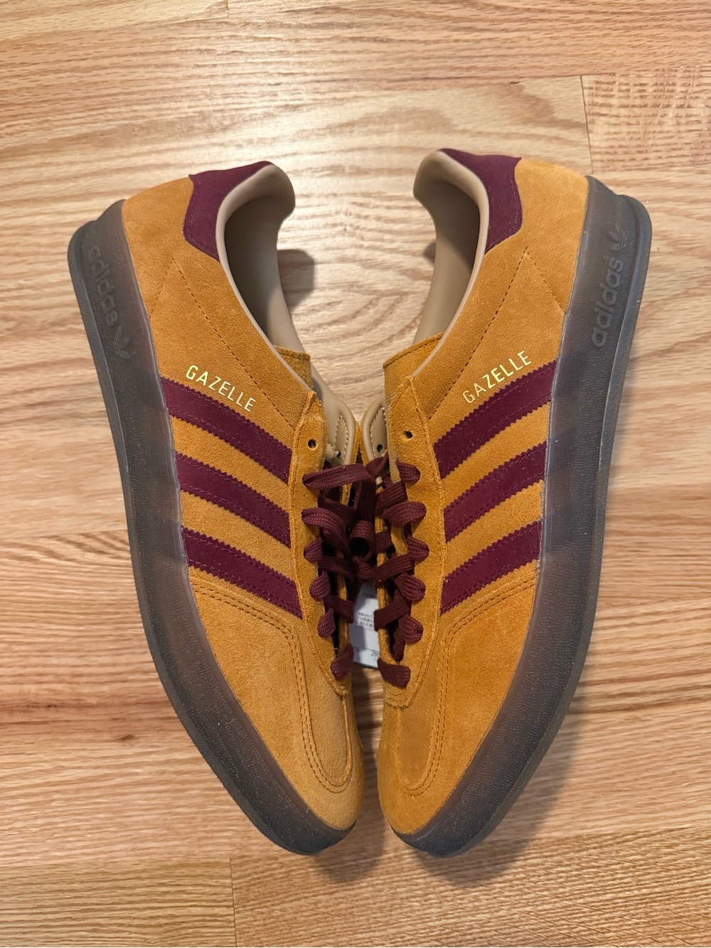 adidas Gazelle Indoor Lace Up  Mens Orange Shoes JH5411 Size U.S. Men 11.5